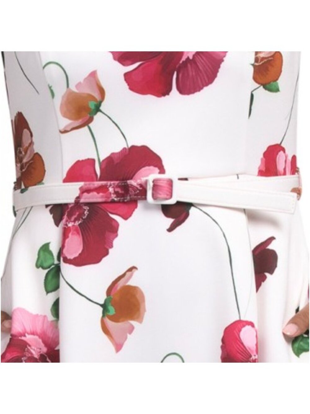 BCBG Belted Floral Mini Dress - Picture 4 of 4